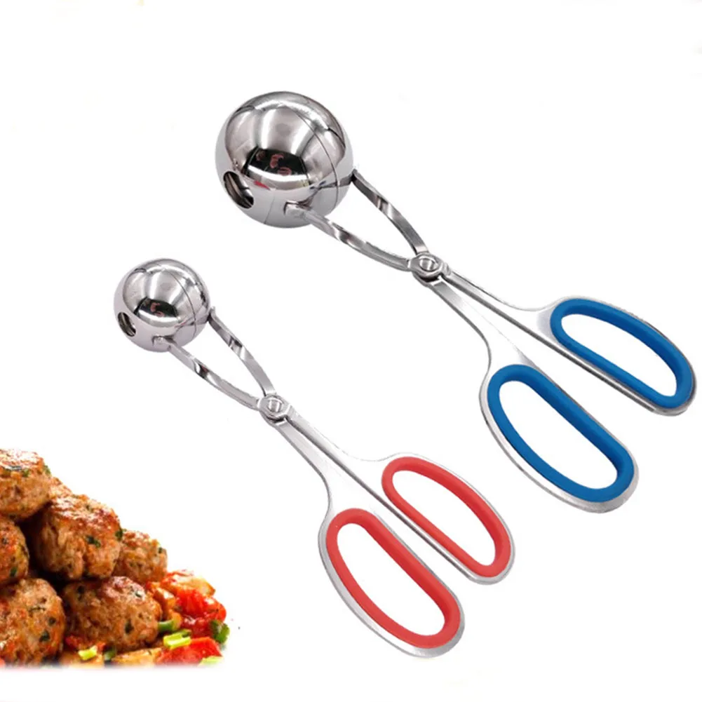 S/L Convenient Meat Tong DIY Meatball Clip Fish Rice Ball Stuffed Mold Food Gadgets Kitchen Tool Stainless Steel Pill Maker | Дом и сад