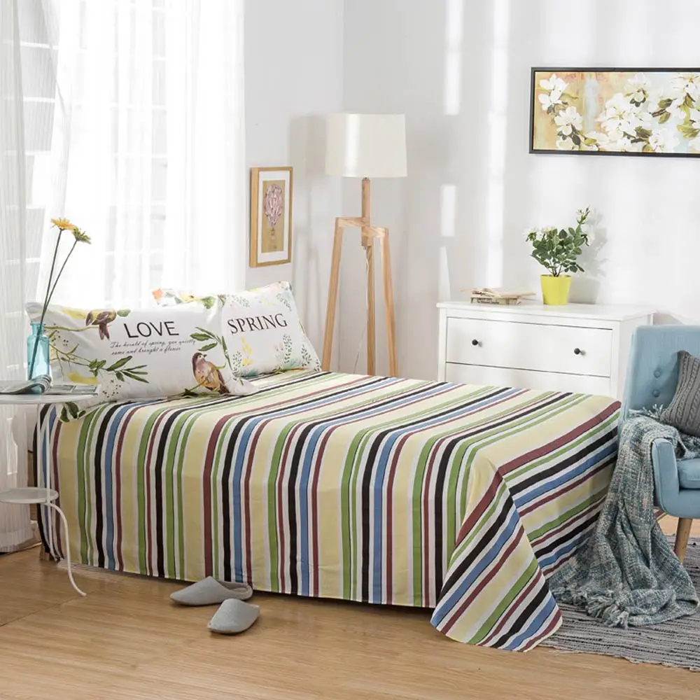 2023367 flat sheet Svetanya, 100 хлопок, простыни с принтом, простыни для постельного белья, односпальные, полные, королевские, королевские размеры - Цвет: 2023367 flat sheet