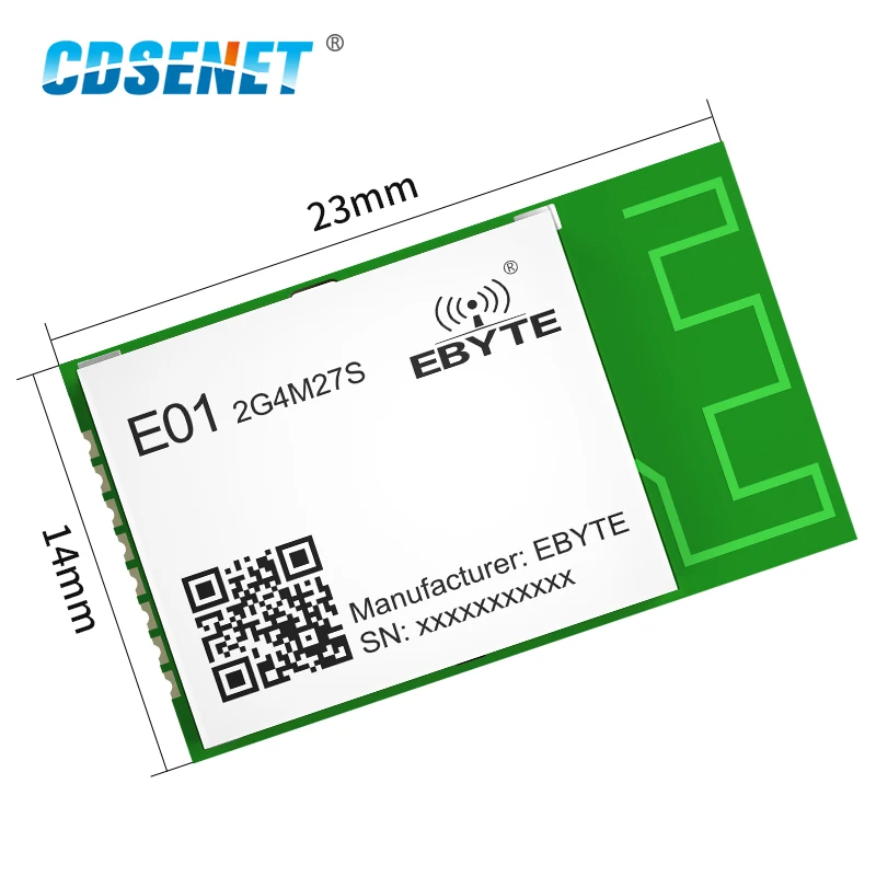 NRF24L01P 2 4 GHz RF модуль SPI 27dBm дальний передатчик CDSENET E01-2G4M27S PCB антенна беспроводной