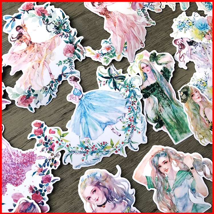 Flower dance vintage personalized scrapbook Stickers scrapbooking material sticker happy planner junk journal | Дом и сад