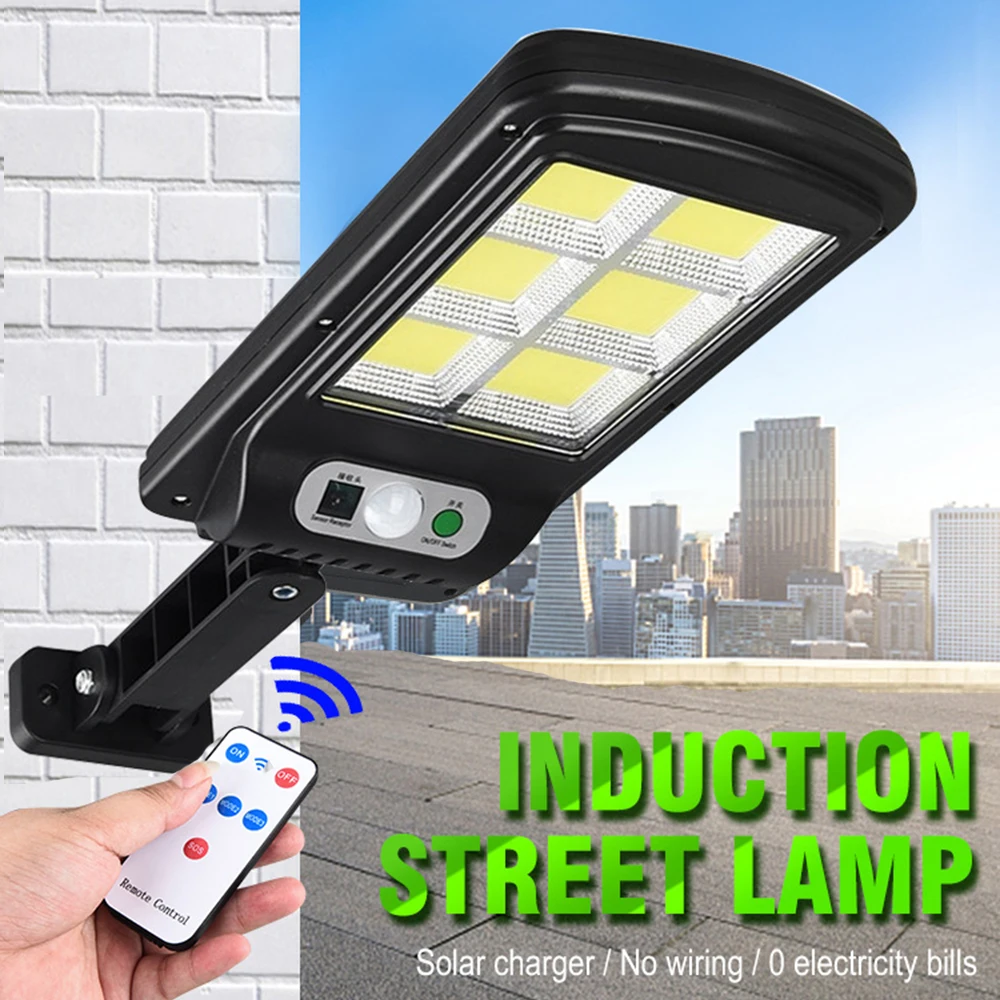 

128 COB Solar Street Lights Outdoor Security Lighting Led Wall Lamp Waterproof Motion PIR Sensor for Garden Decoration