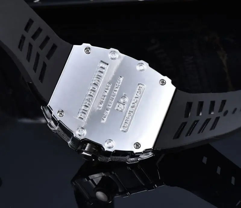 

casual men's full diamond silicone watch new clothing accessories quartz watch stainless steel pin buckle watch