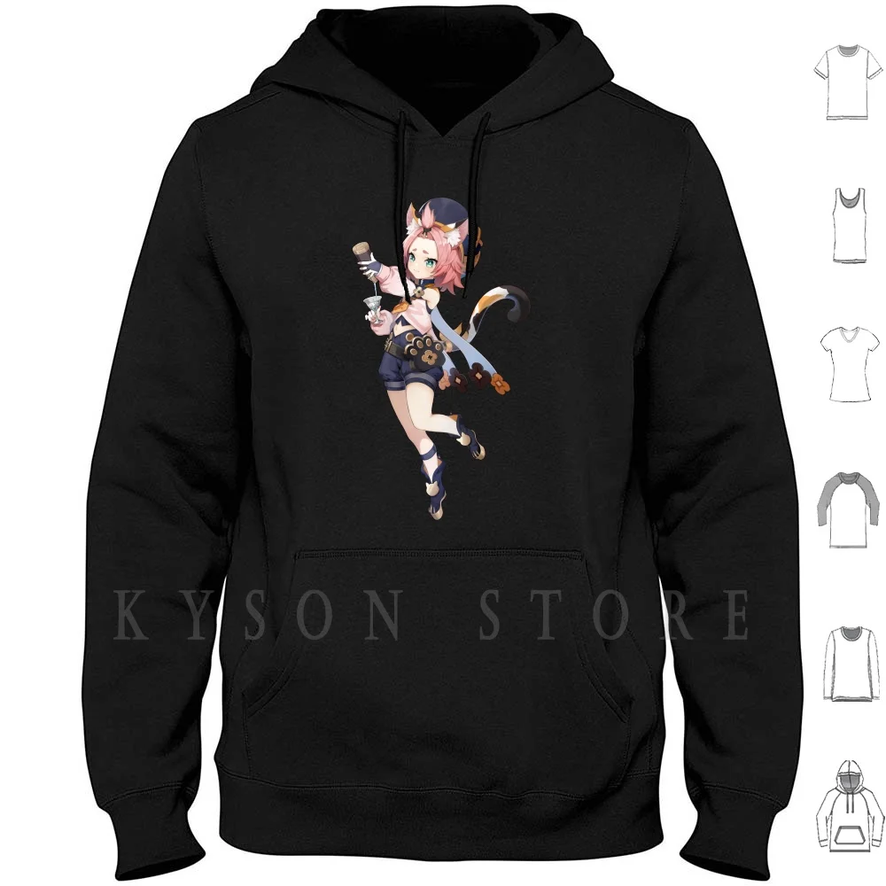 

Lewd Genshin Impact-Diona-Ecchi Hentai # 27 Hoodie long sleeve Cotton Anime Hentai Ecchi Loli Cute Genshin Impact