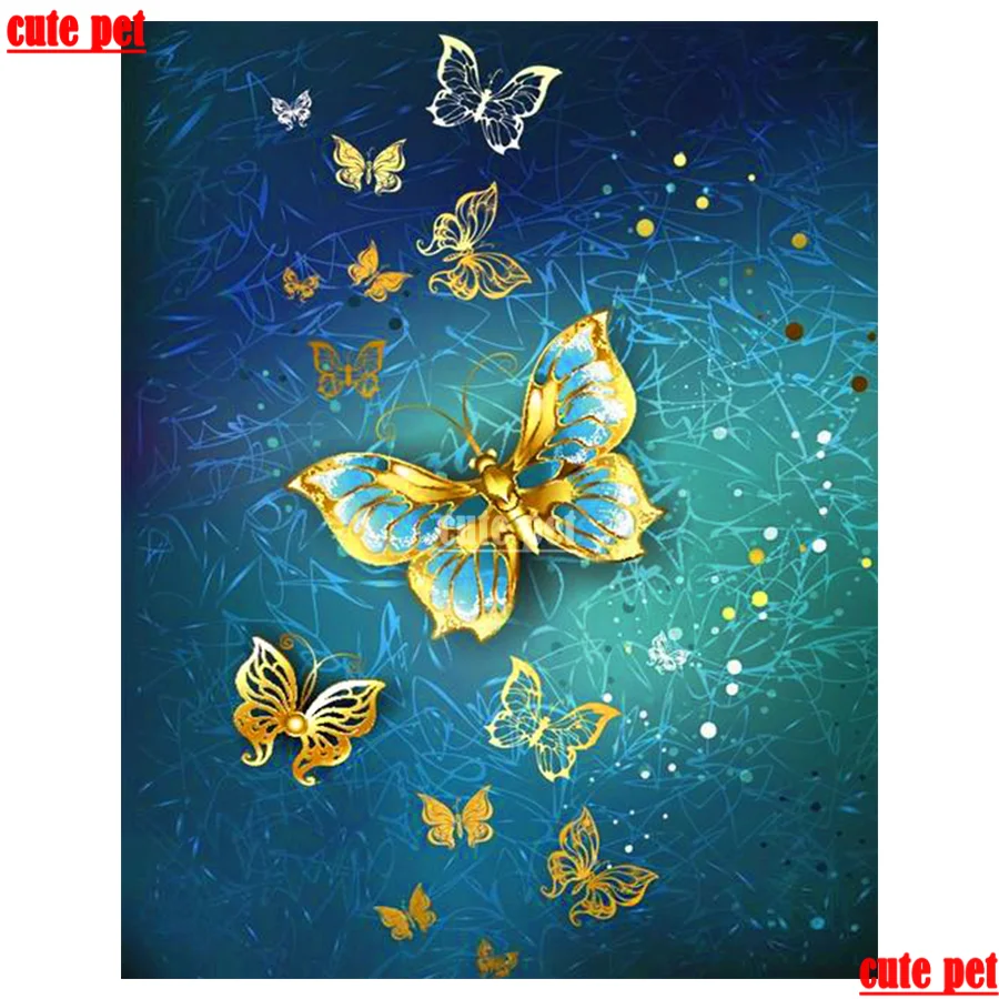 

cute pet 5d diamond painting Beautiful butterfly artwork diy Cross Stitch Home Wall Decor Diamond Embroidery Mosaic gifts puzzle