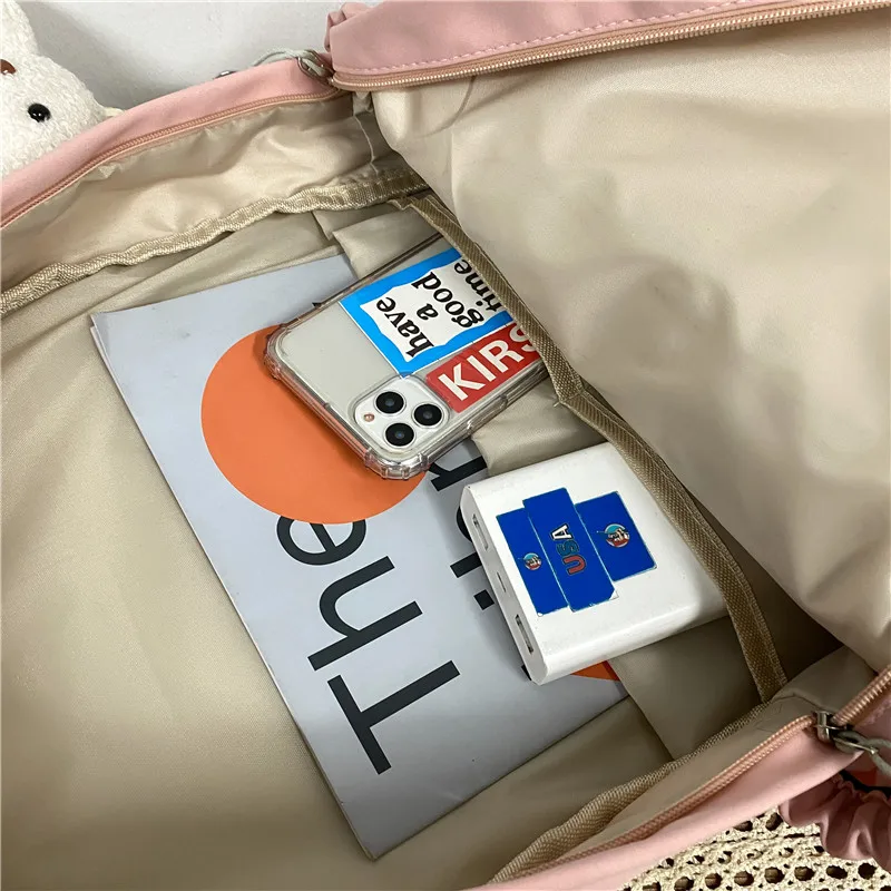 

Kawaii Rabbit Luminous Backpack School Bags For Girls Teenager 2020 Femme Backpacks Woman Packs Women's Bag Luxury Travel Sac