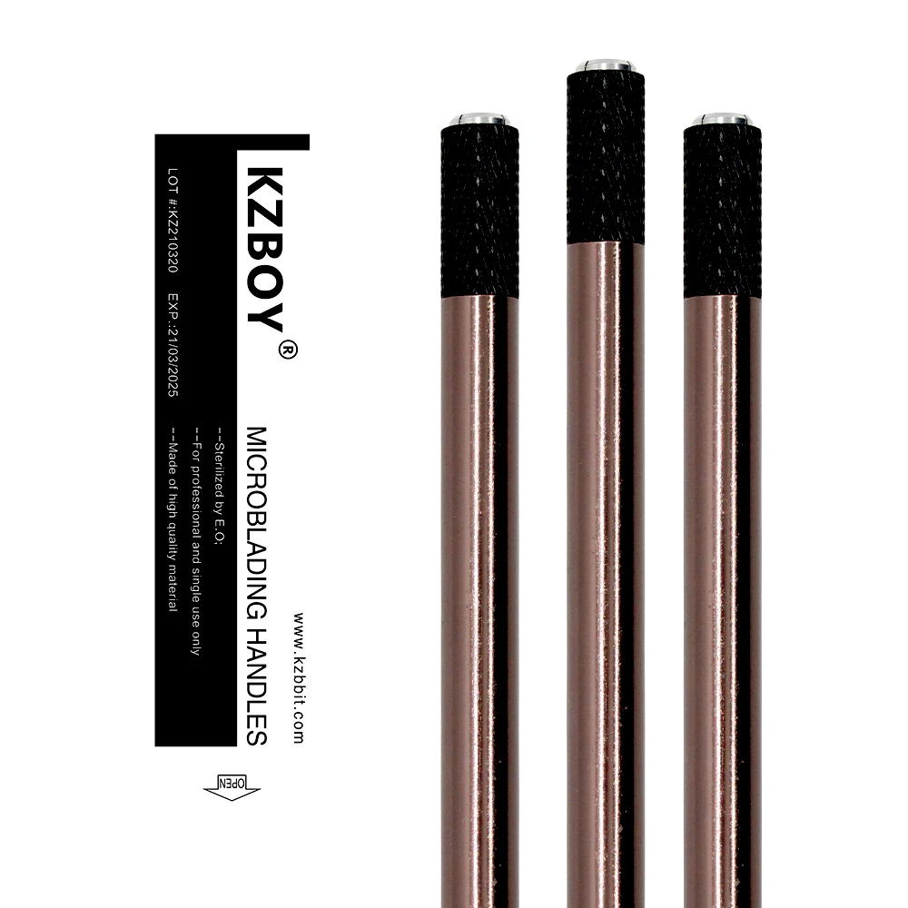 

10Pcs/Lot Single Sided Brown Microblading Holder for Permanent Eyebrow Eyeliner Lip Microblading Makeup Accessories