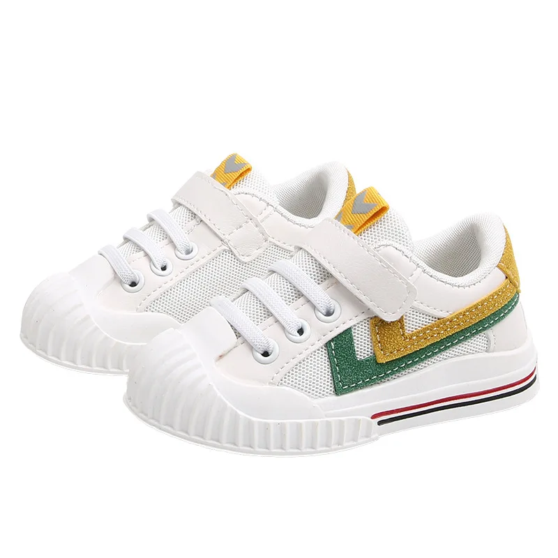 

Spring 2020 Kids Shoes Boy Sneakers Mesh Breathable Girls Shoes Leather Plush Warm Winter Shoes For Children Running Casual Shoe