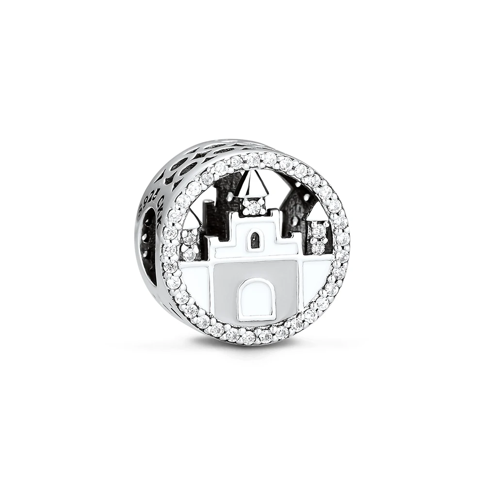 CKK подлинное серебро 925 пробы Подвески Принцесса замок Бусины Подходит Pandora