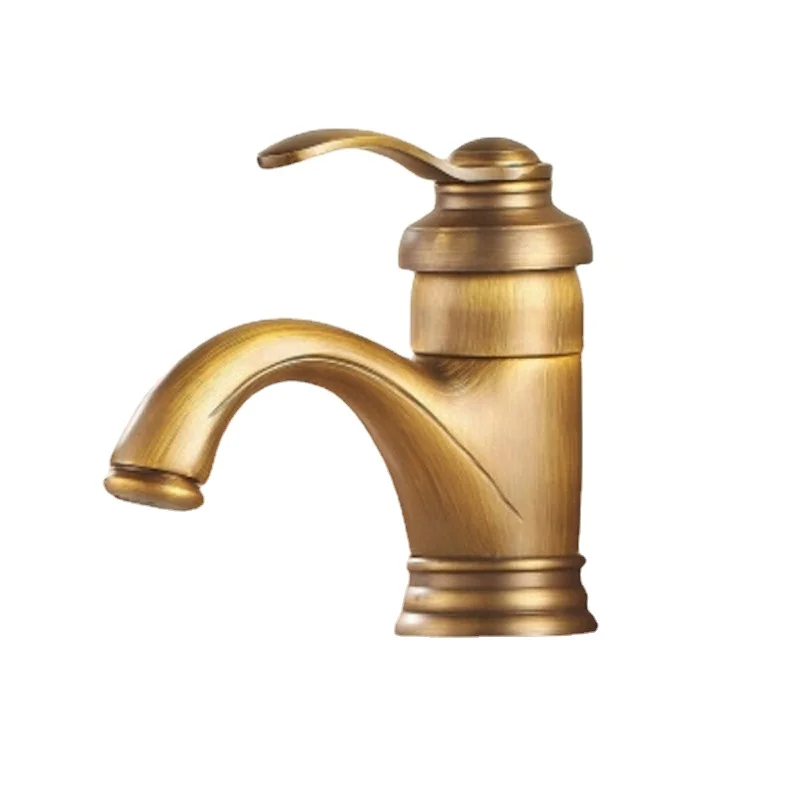 

2021Hot selling 6" Antique Brass Basin Faucets Crane Sink Basin Water Mixer Tap torneira faucet bathroom vanity black