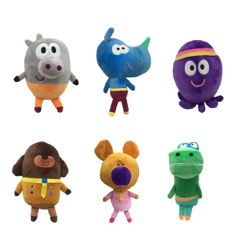 6 шт./компл. 20 см с рисунком из мультфильмов Duggee щенок собака носорог вомбат