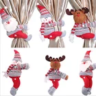 Украшение для дома, рождественское, в виде оленя, снеговика, куклы, занавески, пуговицы для дверей, 2022, новый год, Рождество, рождественский подарок для детей