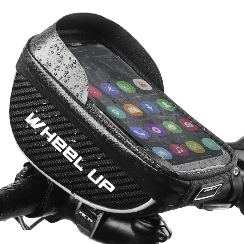 

WHEEL UP Rainproof Cycling Bag Bicycle Handlebar Bag Reflective Touch Screen Bike Phone Bag 6.5 Inch Phone Case MTB Accessories