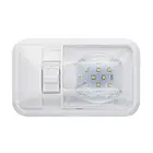 Светодиодный внутренний потолочный светильник RV для лодки, кемпера, прицепа, морской одиночный купольный светильник 12 В, 4000 лм, 6500-K, белый с креплением, переключателем ВКЛВЫКЛ