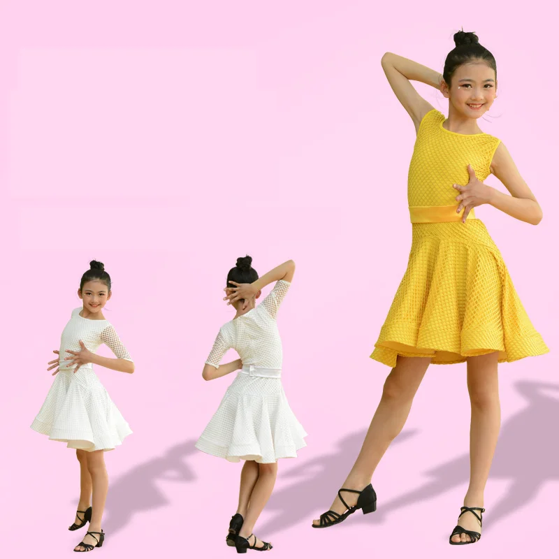 Кружевное платье для латиноамериканских танцев соблазнительное детское