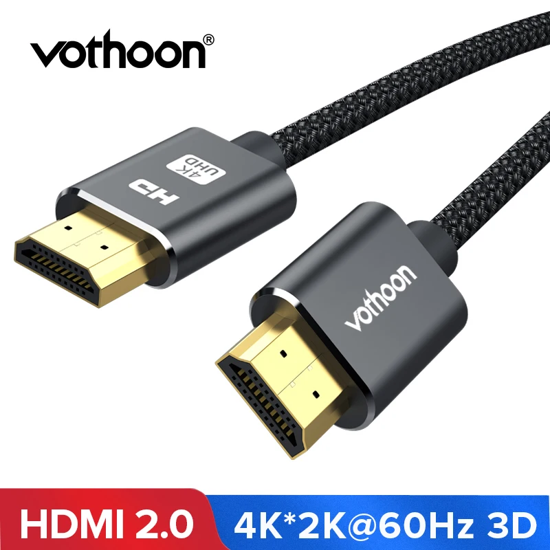 Vothoon 4K 60Hz HDMI 2,0 кабель HDMI к HDMI кабель Ethernet кабель для PS3 проектор HD lcd Apple tv компьютер ноутбук к Displayer