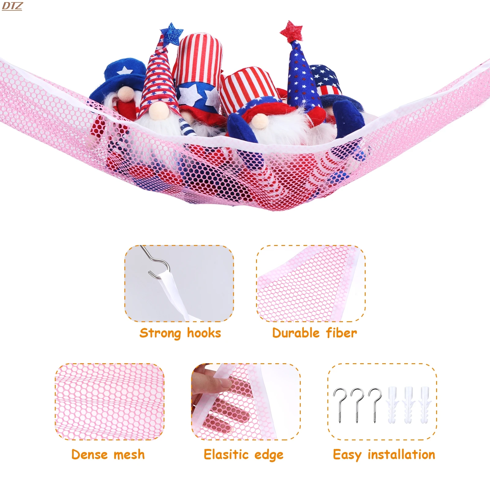Гамаки игрушечные Джамбо 3 шт. мягкие гамаки для хранения игрушек чудесные