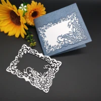 metal cutting dies hollow rectangle butterfly new for card diy scrapbooking stencil paper craft album template dies 10 17 3cm