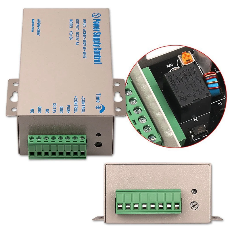 

DC 12V 5A Access Control Power Supply AC 90-260V for Home Office Electric Door Lock Office Security System