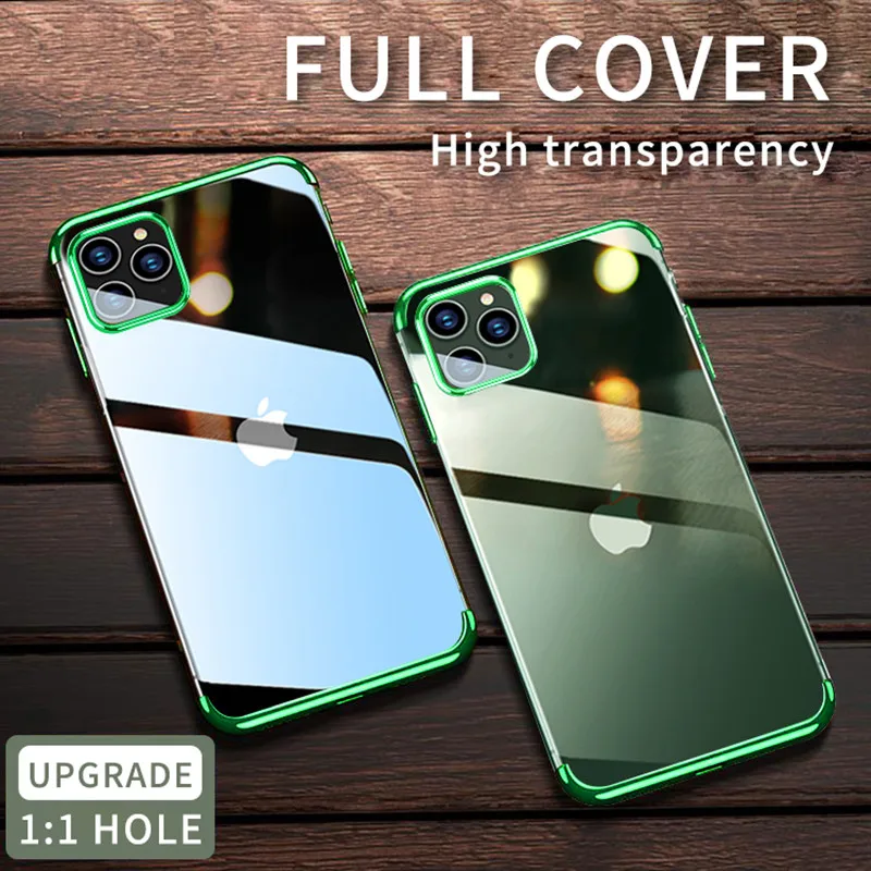 Ультратонкий ТПУ мягкий чехол для iPhone 11 Pro Max прозрачные чехлы Apple X XS XR 7 8 6 6S с