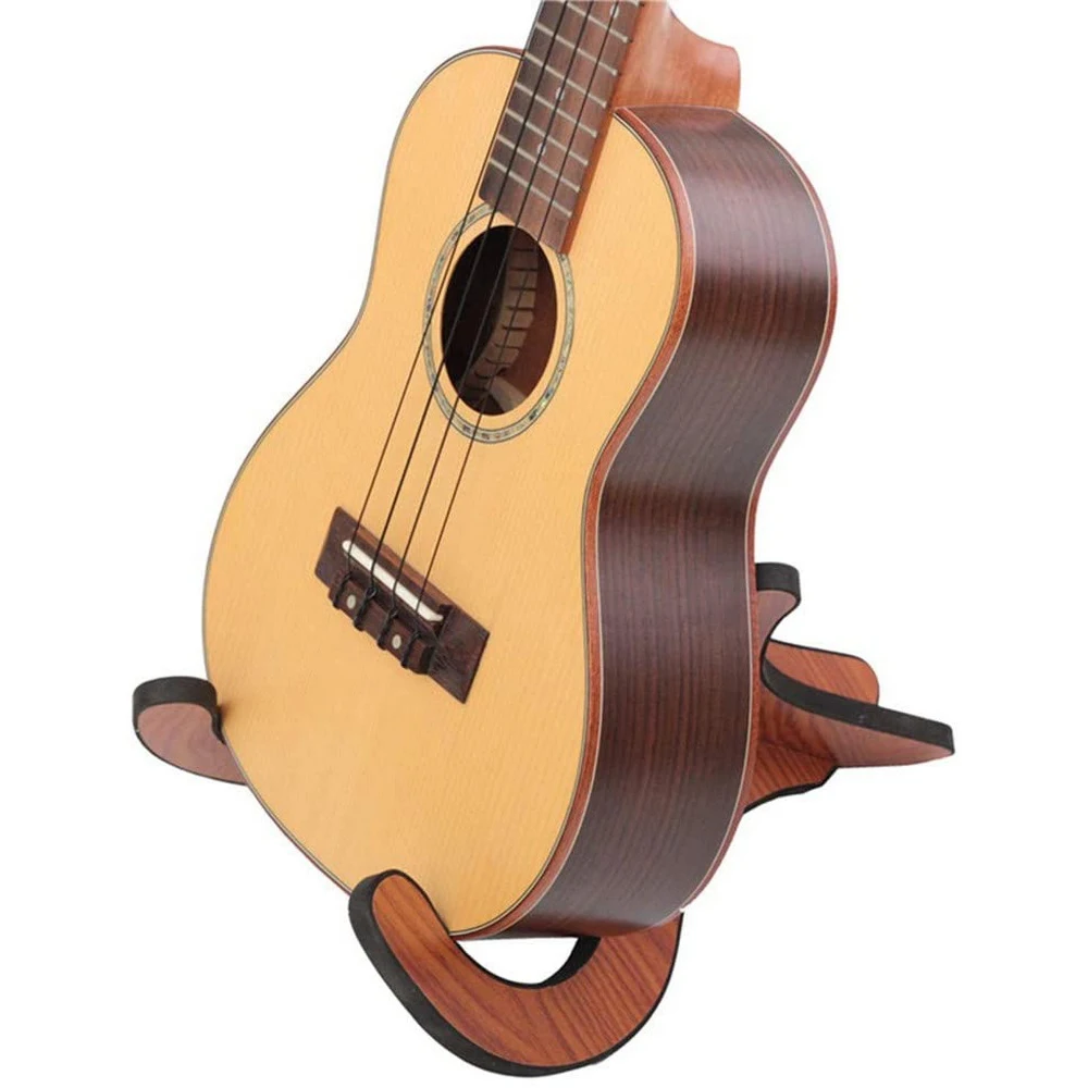 Деревянная подставка для гитары портативная складная укулеле из натурального