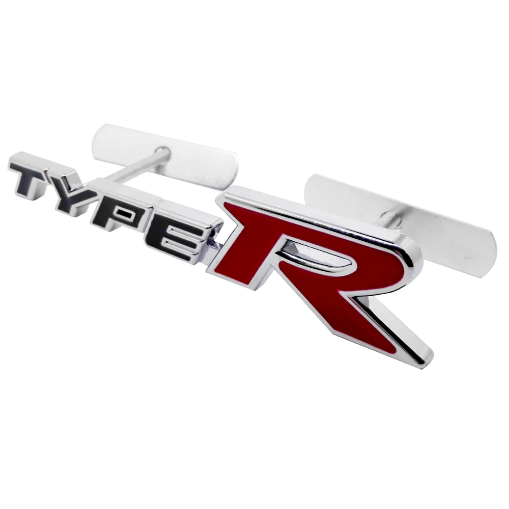 Логотип для стайлинга автомобиля типа R 3D наклейки на переднюю решетку