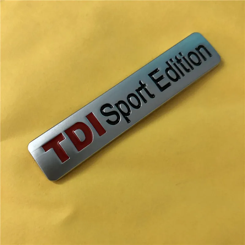 1 металлическая хромированная черная красная турбо наклейка на автомобиль TDI Sport