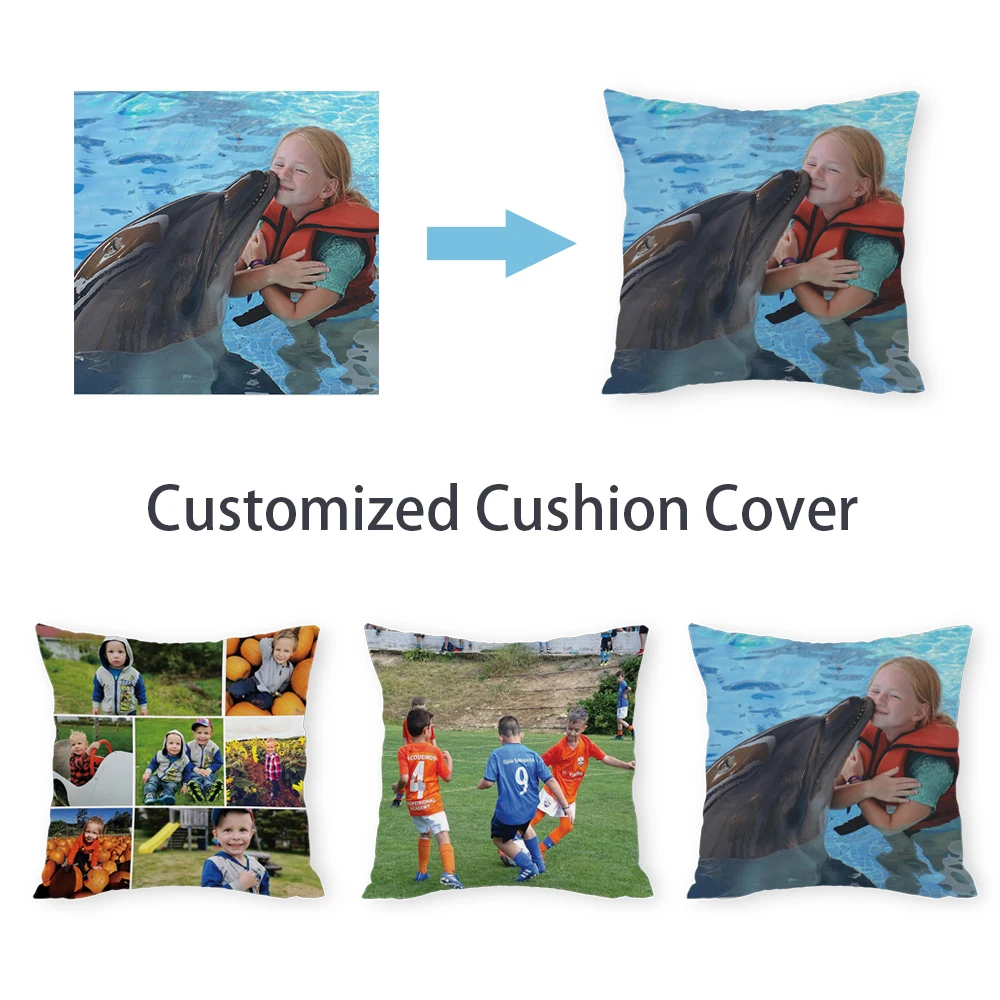 

Silstar Tex Customized Photo Square Cushion Cover Peach Skin Pillow Case For Decorative Home Seat Chair Car Drop Shipping