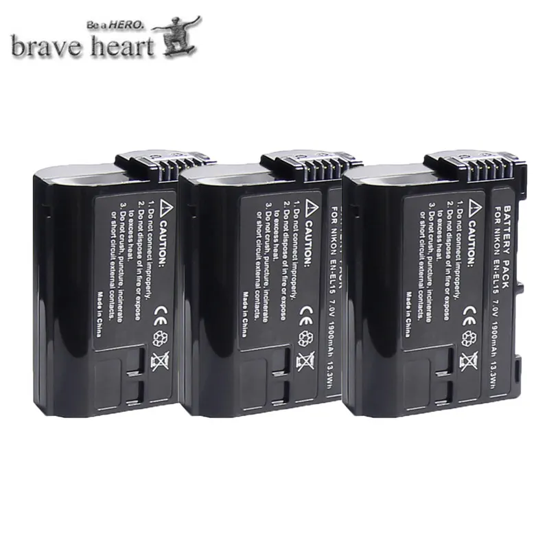 EN-EL15 EL15 EN-EL15a ENEL15a RU EL15a Батарея+ USB Dual Зарядное устройство для Nikon D850 D810 D810A D750 D500 D7500 D7200 D7100 - Цвет: 3battery