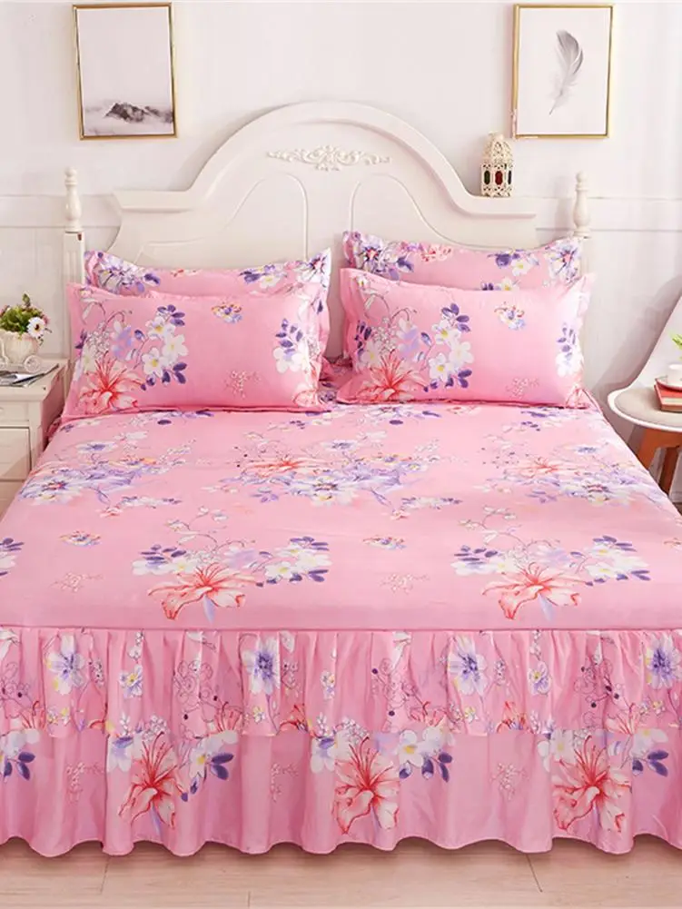 3 шт. постельные накладки с цветочным рисунком простыня покрывало изящное