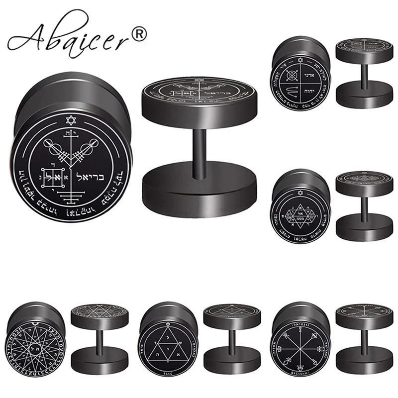 12 шт Пентакль Юпитер Венера поддельные затычки для ушей 2020 черный унисекс штанга