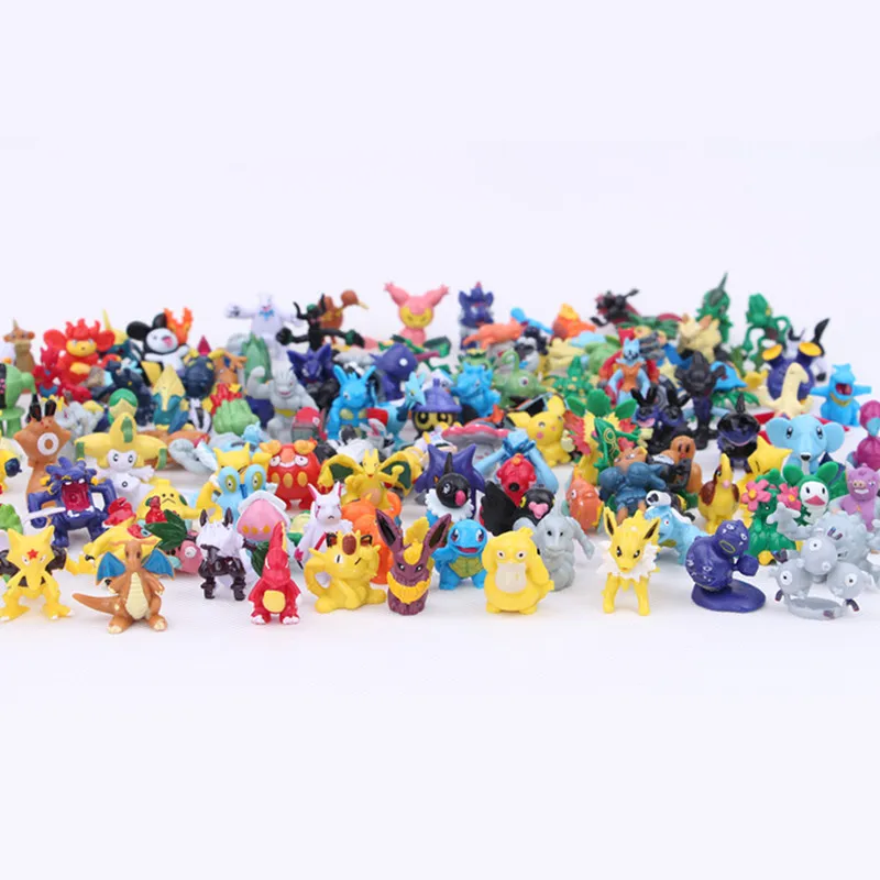 144 шт/партия разные стили Покемоны Фигурки ПВХ модели коллекции измерений в