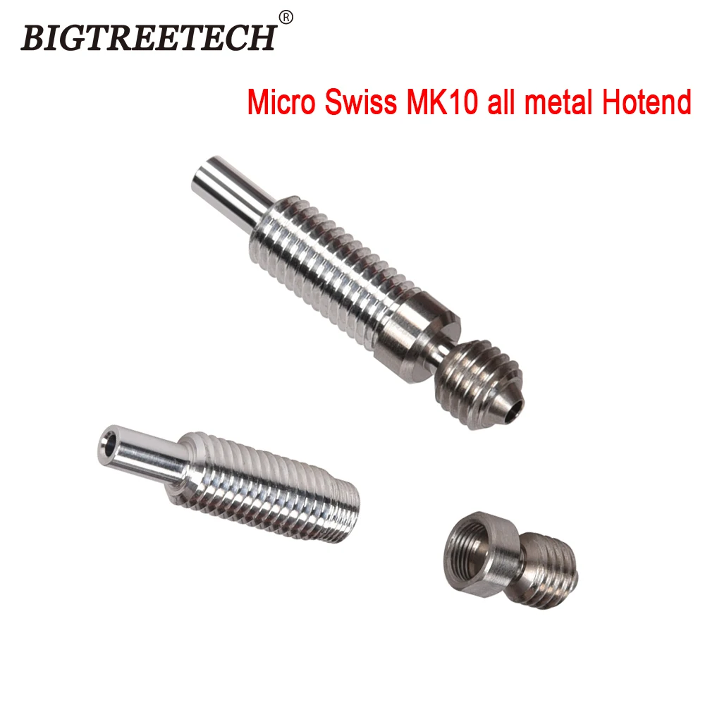 

High Quality Micro Swiss MK10 Hotend Kit All metal MK10 Heat Break Throat for J-Head Hotend Mk10 Nozzle 3D Printer Parts