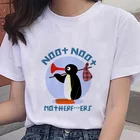 Женская футболка Noot с принтом материнки, футболка Pingu, Повседневная футболка с коротким рукавом, винтажные женские летние топы в стиле Харадзюку, футболки