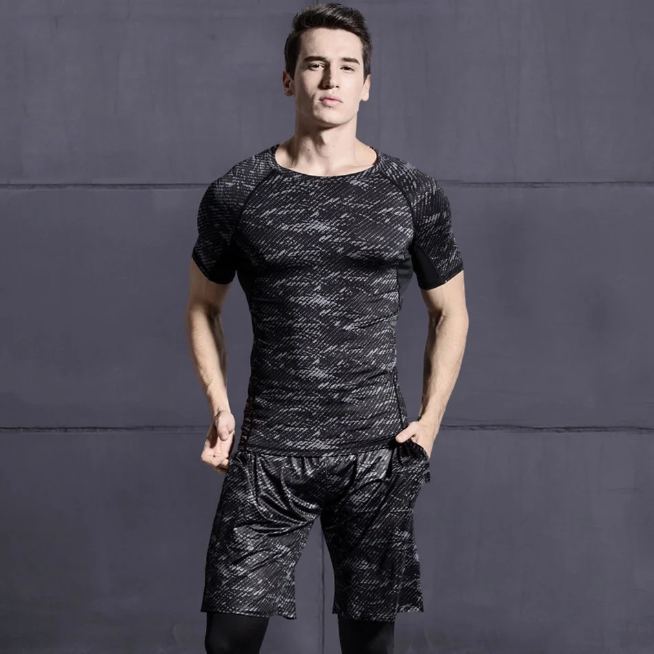 2 шт./компл. мужской спортивный костюм компрессионное нижнее белье одежда для