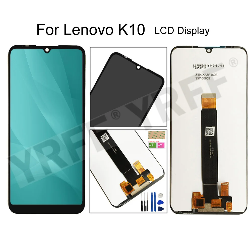 100 tested k10 lcd screens for lenovo k10 xt2025 3 lcd display touch screen digitizer assembly phone repair sets free global shipping
