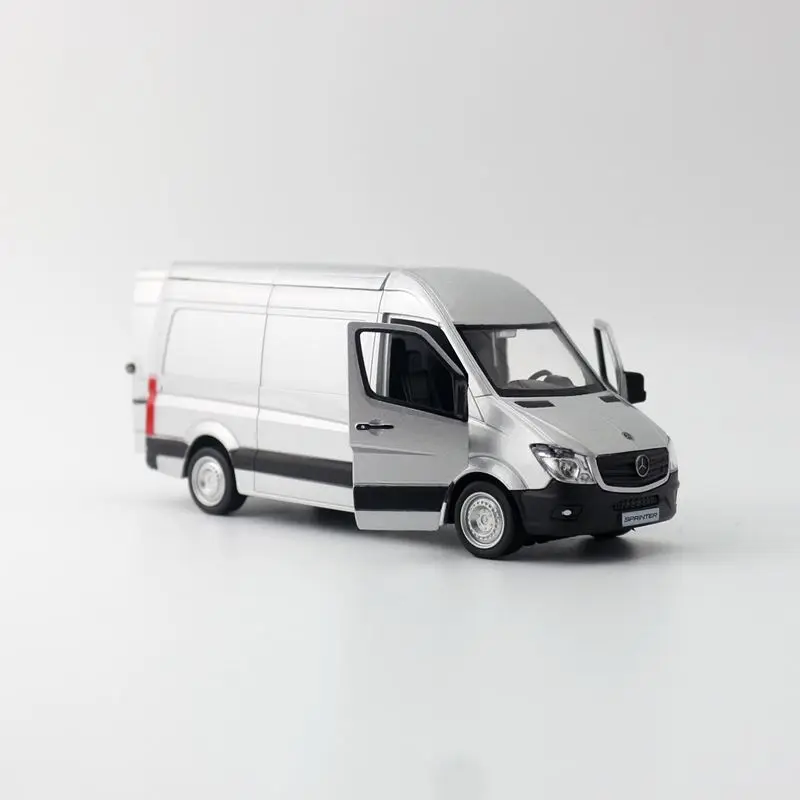 1:36 Scale MB Sprinter MPV Toy Van RMZ City Diecast Toy Car Model Educational Pull Back Doors Openable Collection Gift For Kid