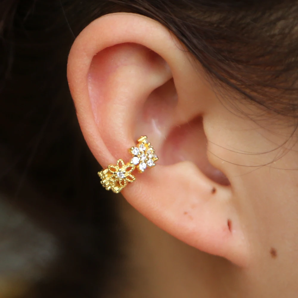 Женские серьги-Клипсы из серебра 925 пробы с фианитами | Украшения и аксессуары