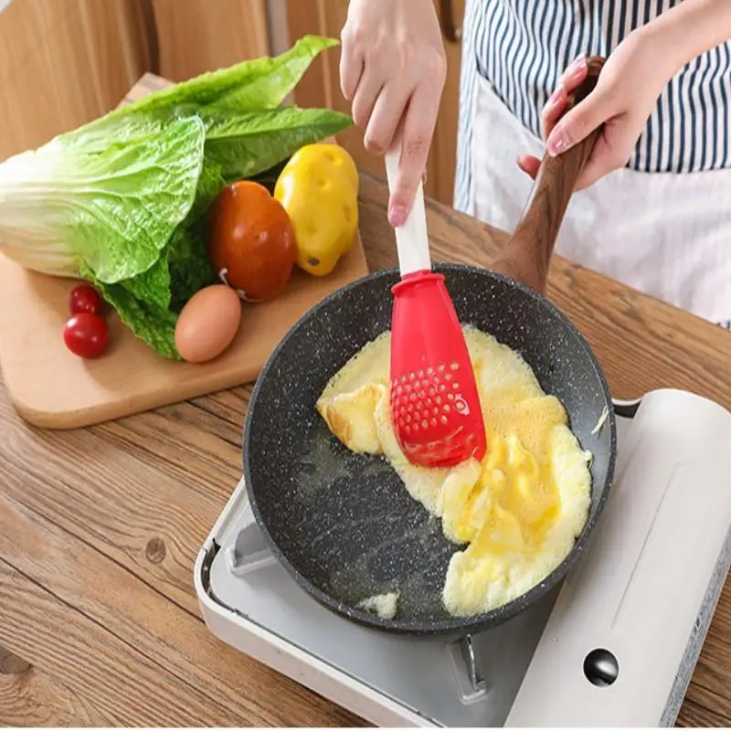 

Silicone Kitchen Gadgets Fried Shovel Spatula Egg Fish Frying Pan Scoop Cooking Utensils Cooking Shovel Grinding Kitchenware