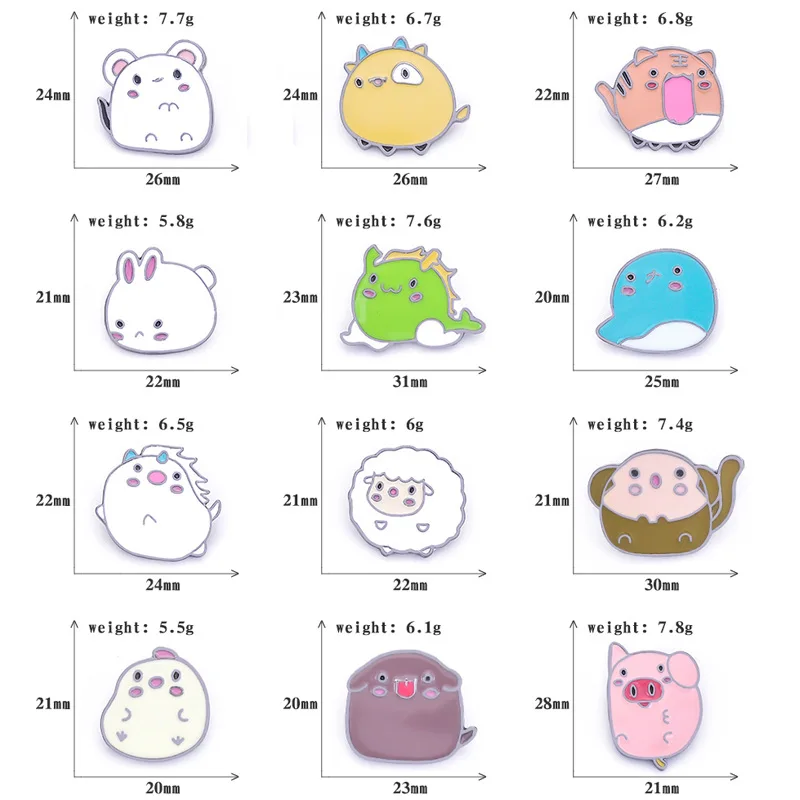 Красивые шпильки броши в виде животных для женщин и мужчин китайские булавки