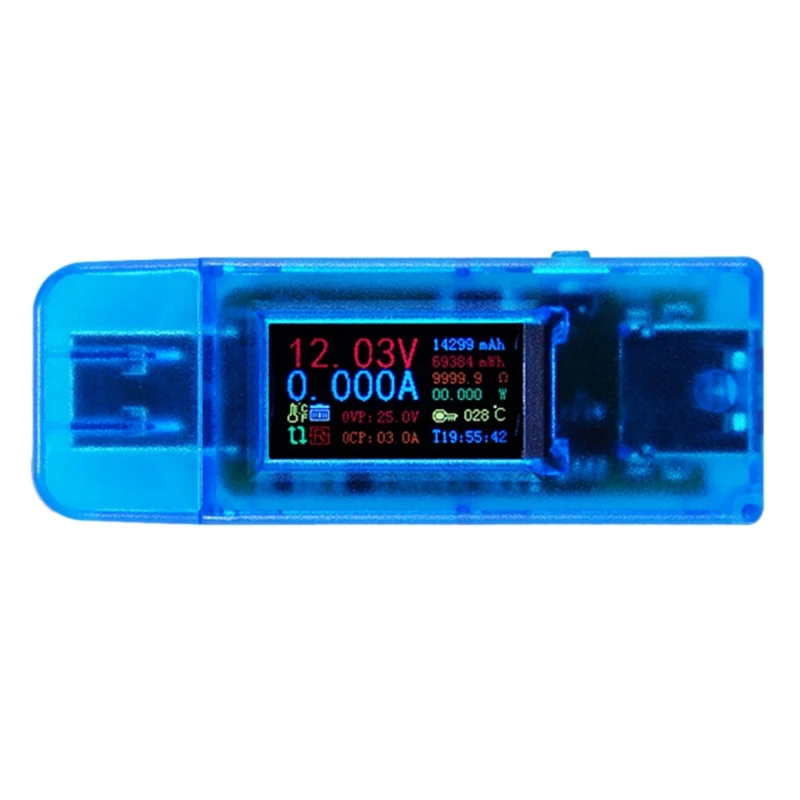 

4 digits USB QC3.0 Voltmeter Ammeter Voltage Charger Tester w/ Power-off Protect R9JC