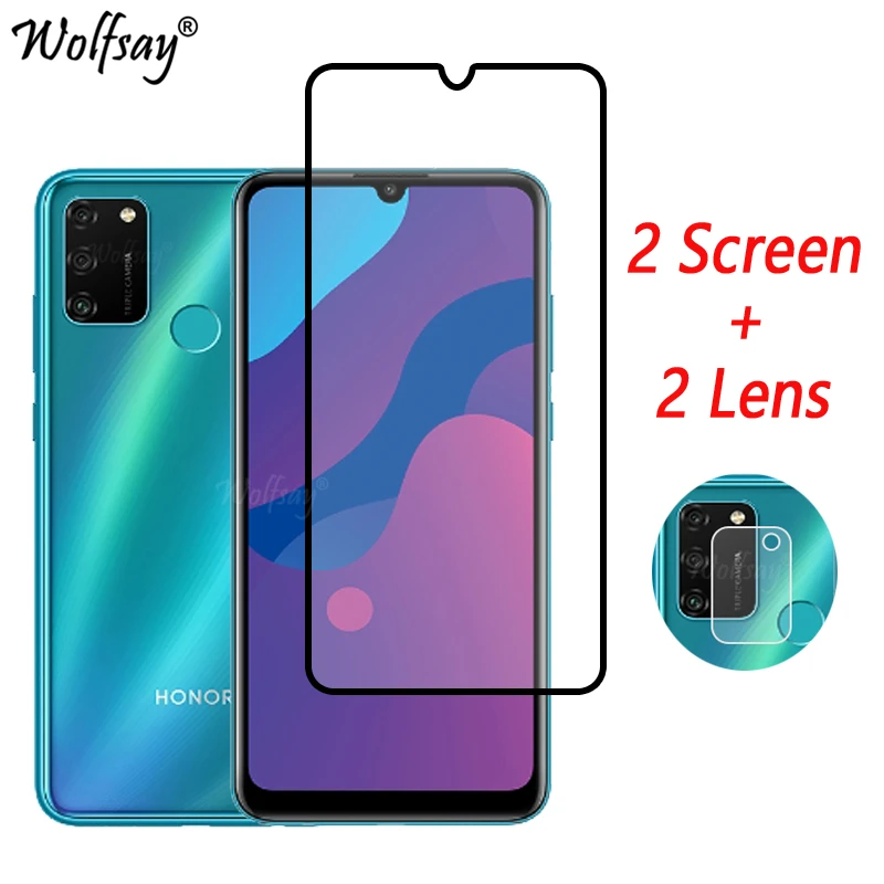 Закаленное стекло с полным покрытием для Huawei Honor 9A Защита экрана 9C 9S 9X 8X Y5P Y6P