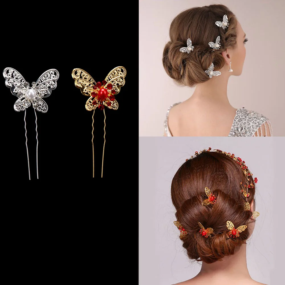 3 шт. новая свадебная заколка для волос невесты с золотым и серебряным жемчугом