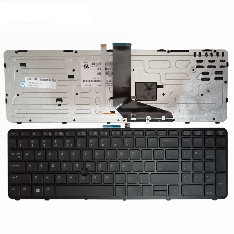 GZEELE Английский ноутбук клавиатура с подсветкой для hp ZBOOK 15 17 G1 G2 PK130TK1A00 SK7123BL США черная рамка
