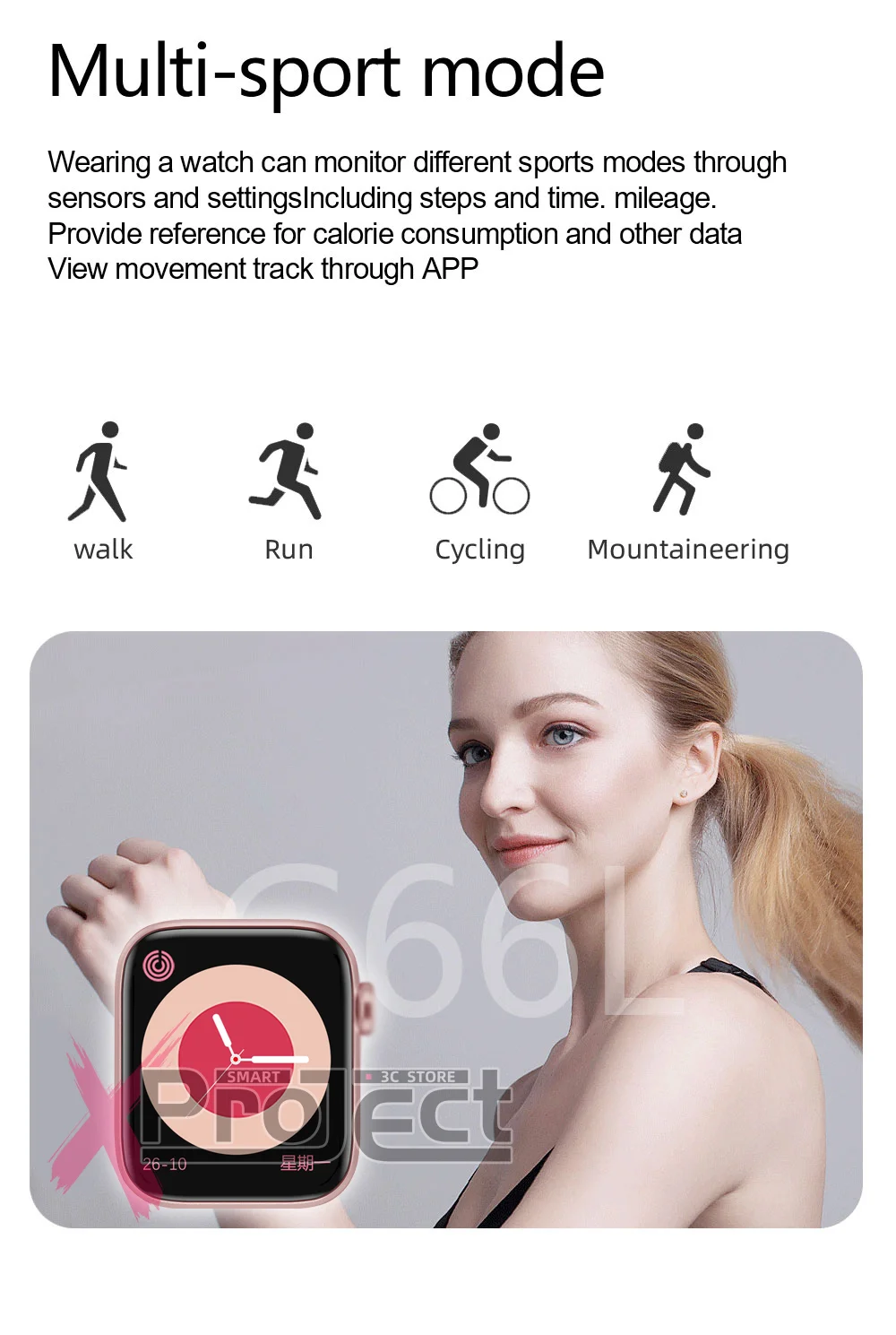 

G66L smart watch Bluetooth smartwatch Call Women Women's watches Heart Rate reloj PK iwo 13 W34 GW22 X6 W46 Z15 HW12 G65L G67L