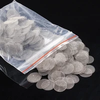 100pcs smoking weed special tools combustion stainless steel net hookah water pipe filter screen gauze free shipping wholesale