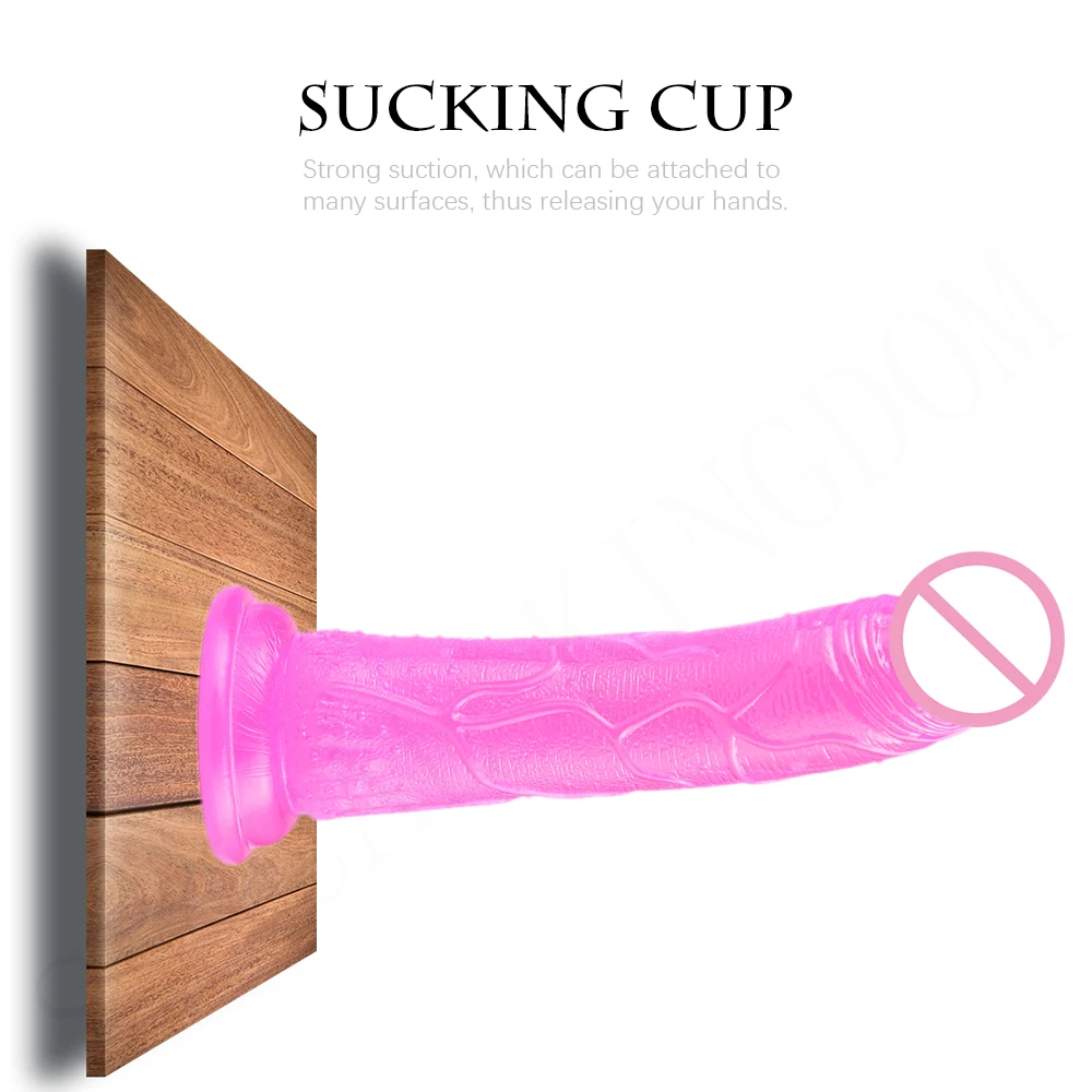 Крупная имитация фаллоимитатор мягкий Хрустальный пенис женская мастурбация