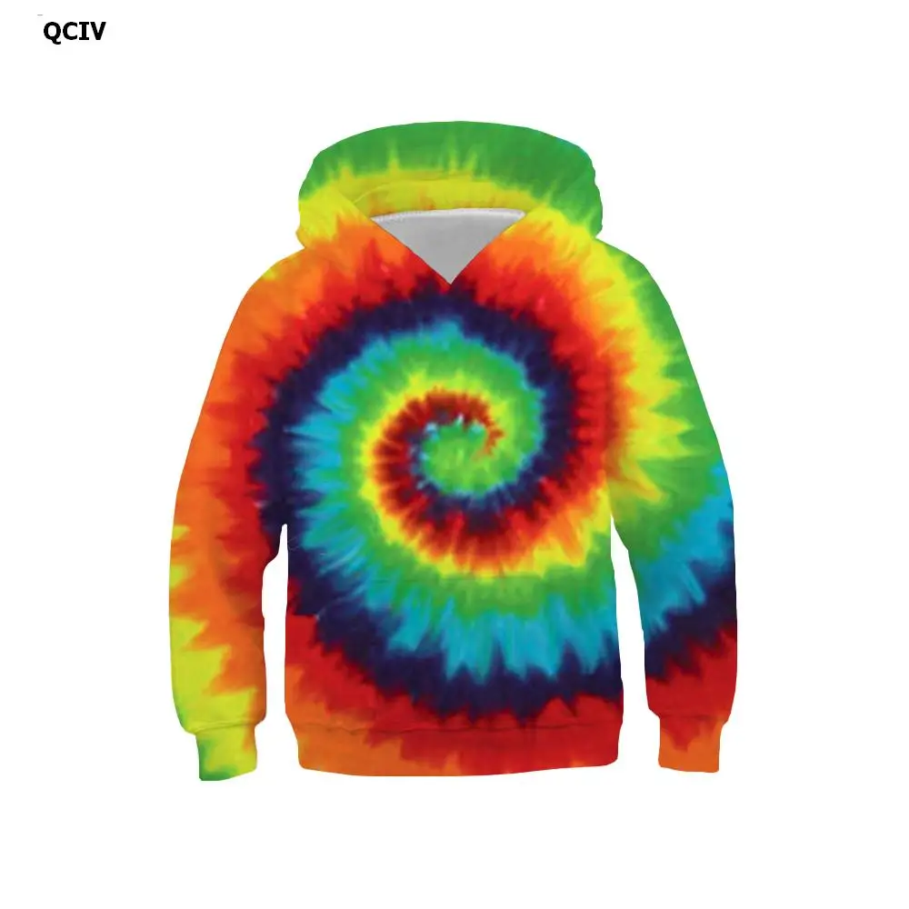 

QCIV 3d Hoodies Dizziness Hoodie kids Colorful Hoodie Print Rainbow 3d Printed Art Hooded Casual kids Clothing Streetwear Winter