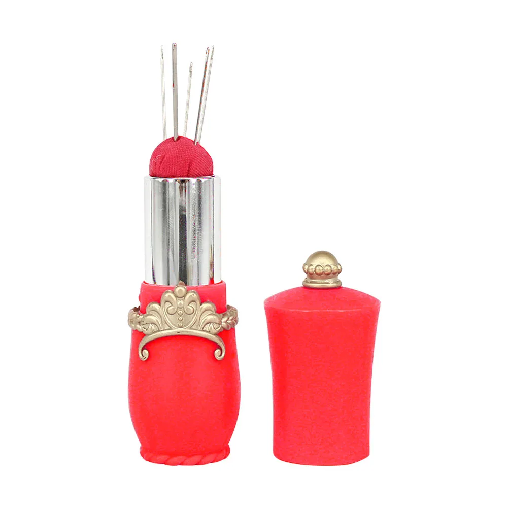Storage Home Accessories Lipstick Shaped DIY Craft Knitting Tool Mending Rotatable Sewing Needle Holder Pin Cushion Handmade | Дом и сад