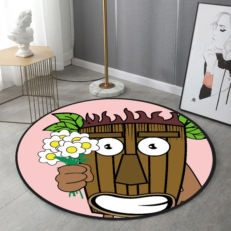 коврик входной двери Круглые Мультяшные забавные Коврики для пола домашний