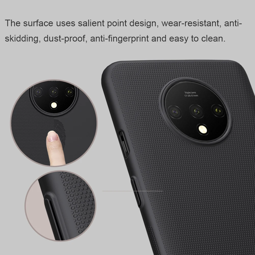 Чехол NILLKIN OnePlus 7T One Plus 7T 1+ 7 T, суперматовый защитный жесткий чехол из поликарбоната, чехол для телефона s